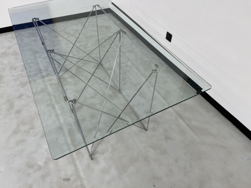 Table de salle à manger avec socle pliable de Max Sauze Studio, France, 1970s, vue 7