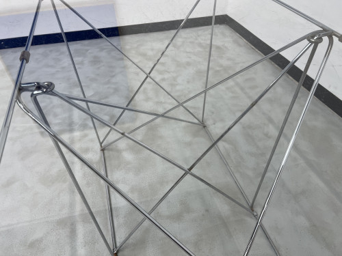 Table de salle à manger avec socle pliable de Max Sauze Studio, France, 1970s, vue 11