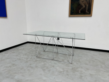 Table de salle à manger avec socle pliable de Max Sauze Studio, France, 1970s, vue 14