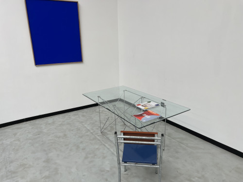 Table de salle à manger avec socle pliable de Max Sauze Studio, France, 1970s, vue 1
