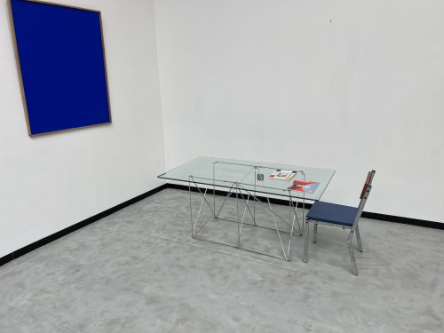 Table de salle à manger avec socle pliable de Max Sauze Studio, France, 1970s, vue 16