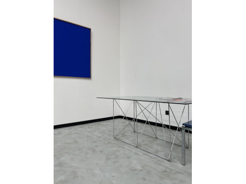 Table de salle à manger avec socle pliable de Max Sauze Studio, France, 1970s, vue 18