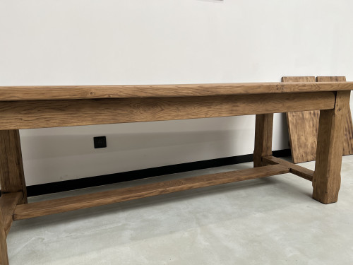 Grande table de ferme en chêne massif 308 cm, vue 11