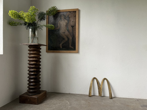 Enseigne Mac Donald's en laiton massif, circa 1970, vue 1