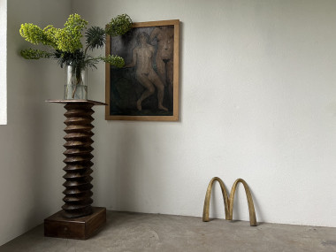 Enseigne Mac Donald's en laiton massif, circa 1970, vue 1