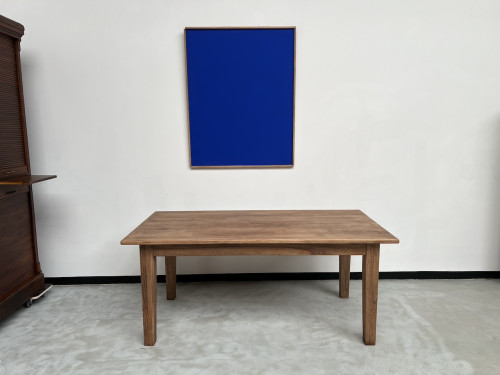 Table de ferme en chêne massif, années 70, vue 1