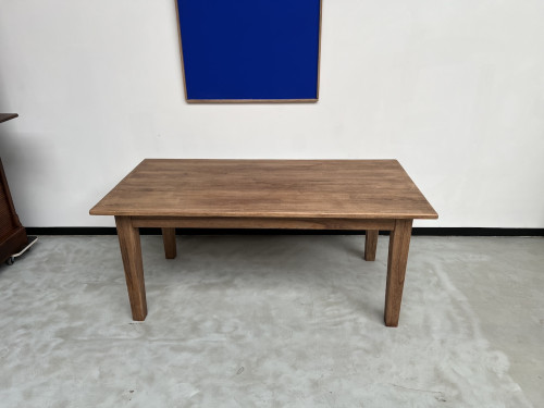 Table de ferme en chêne massif, années 70, vue 2