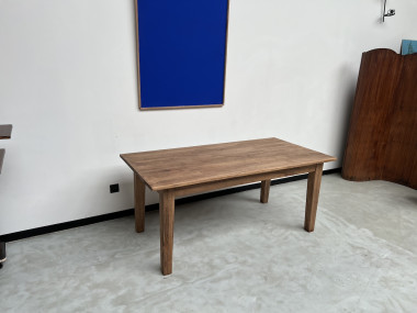 Table de ferme en chêne massif, années 70, vue 3