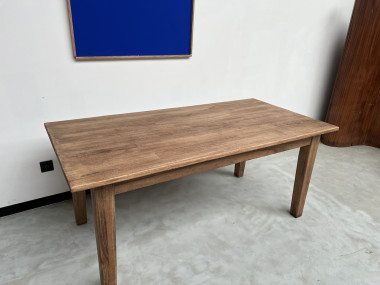 Table de ferme en chêne massif, années 70, vue 4