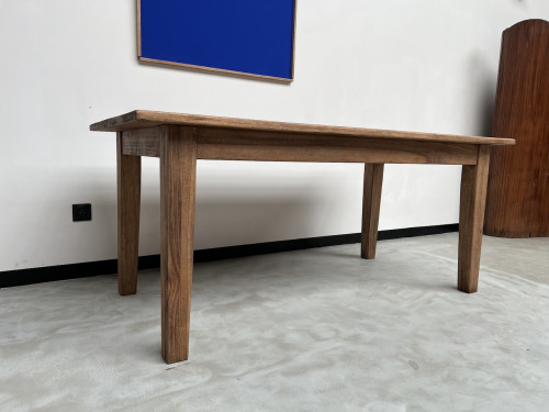 Table de ferme en chêne massif, années 70, vue 5