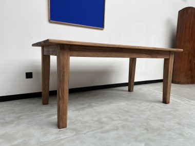 Table de ferme en chêne massif, années 70, vue 5