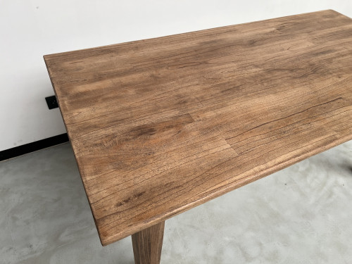 Table de ferme en chêne massif, années 70, vue 6