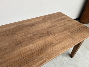 Table de ferme en chêne massif, années 70, vue 7