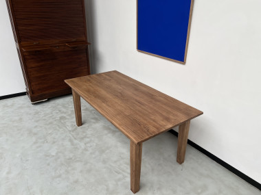 Table de ferme en chêne massif, années 70, vue 10