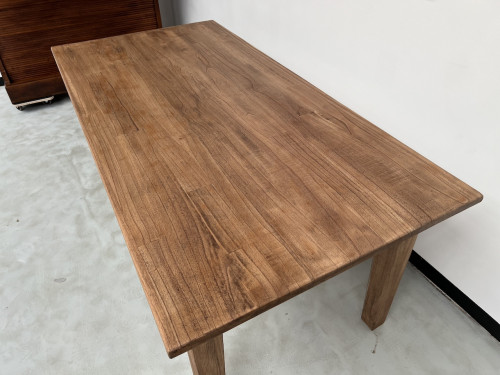 Table de ferme en chêne massif, années 70, vue 11