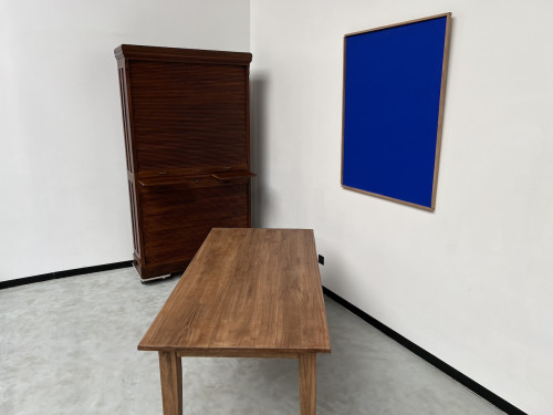 Table de ferme en chêne massif, années 70, vue 14
