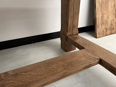Grande table de ferme en chêne massif 308 cm, vue 17