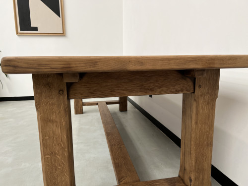 Grande table de ferme en chêne massif 308 cm, vue 20