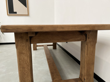 Grande table de ferme en chêne massif 308 cm, vue 20