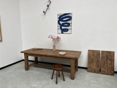 Grande table de ferme en chêne massif 308 cm, vue 22