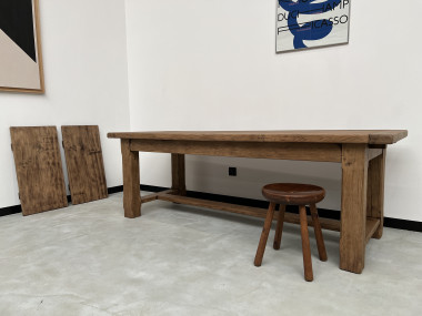 Grande table de ferme en chêne massif 308 cm, vue 24