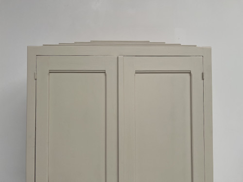 Armoire art déco 1930 restaurée, couleur lin pur, vue 5