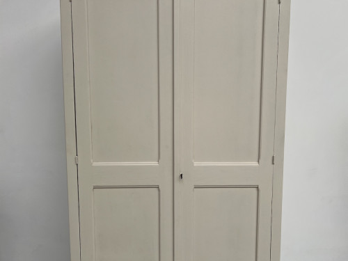 Armoire art déco 1930 restaurée, couleur lin pur, vue 6