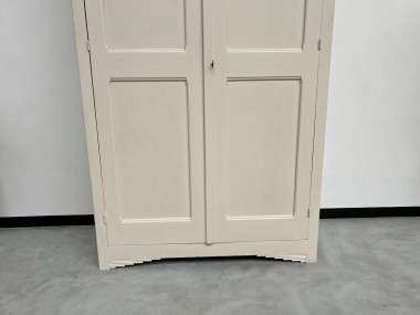 Armoire art déco 1930 restaurée, couleur lin pur, vue 7