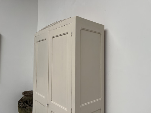 Armoire art déco 1930 restaurée, couleur lin pur, vue 8