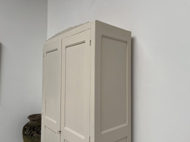 Armoire art déco 1930 restaurée, couleur lin pur, vue 8