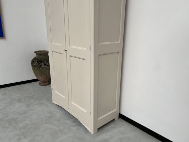 Armoire art déco 1930 restaurée, couleur lin pur, vue 9
