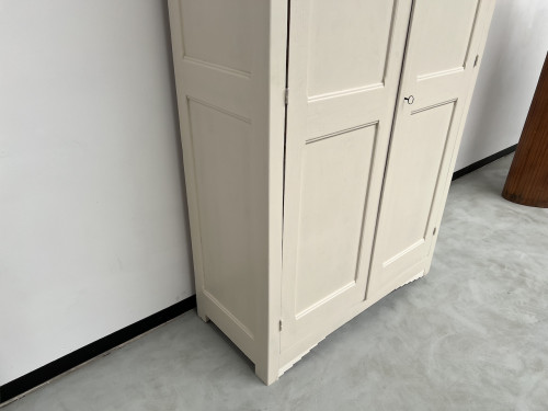 Armoire art déco 1930 restaurée, couleur lin pur, vue 11