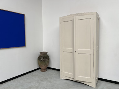 Armoire art déco 1930 restaurée, couleur lin pur, vue 23