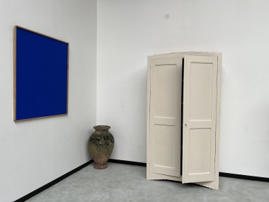 Armoire art déco 1930 restaurée, couleur lin pur, vue 25