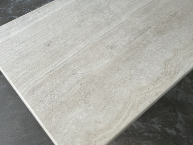 Table basse en travertin, Italie, années 80, vue 13
