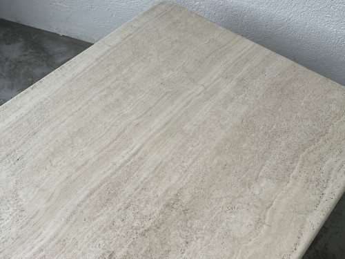 Table basse en travertin, Italie, années 80, vue 14