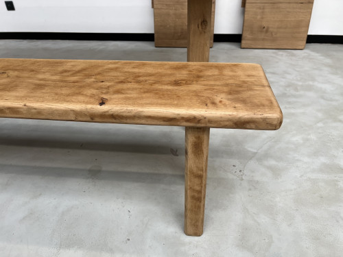 Banc en chêne massif des années 60, vue 3