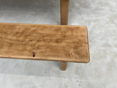 Banc en chêne massif des années 60, vue 4