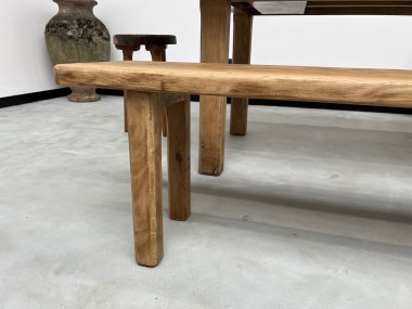 Banc en chêne massif des années 60, vue 6