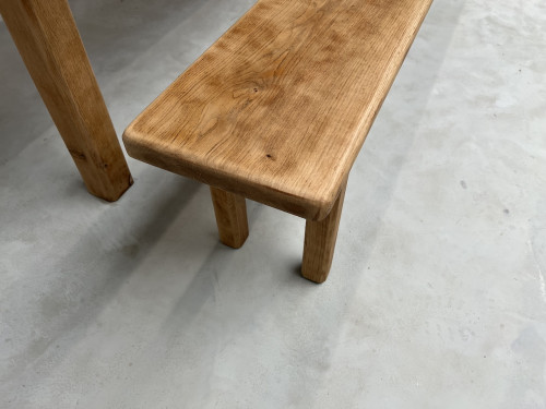 Banc en chêne massif des années 60, vue 7