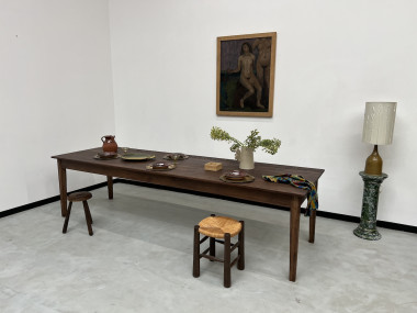 Grande table de ferme 300 X 90 cm "Dark Brown", vue 30