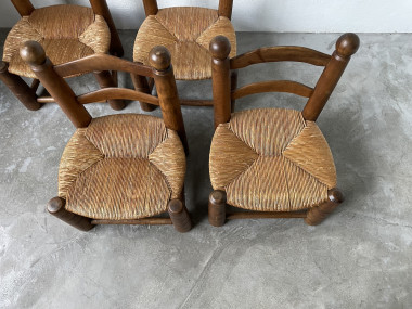 4 chaises de cheminées basses par Charles Dudouyt, vue 7