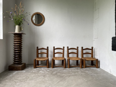 4 chaises de cheminées basses par Charles Dudouyt, vue 15