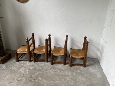 4 chaises de cheminées basses par Charles Dudouyt, vue 19