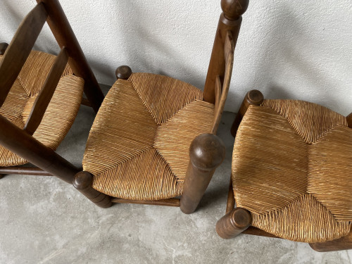 4 chaises de cheminées basses par Charles Dudouyt, vue 21