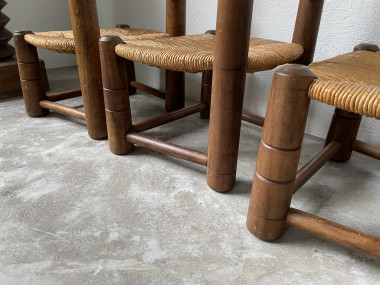 4 chaises de cheminées basses par Charles Dudouyt, vue 22