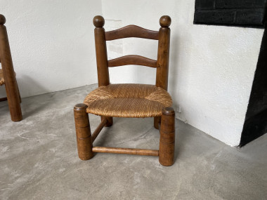 4 chaises de cheminées basses par Charles Dudouyt, vue 26