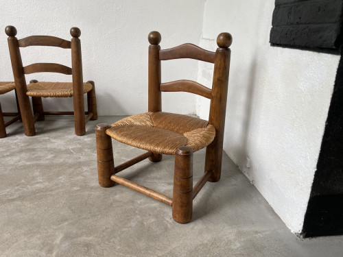 4 chaises de cheminées basses par Charles Dudouyt, vue 27