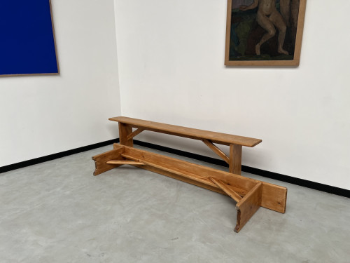 Paire de bancs en pin, DLG Charlotte Perriand, vue 11