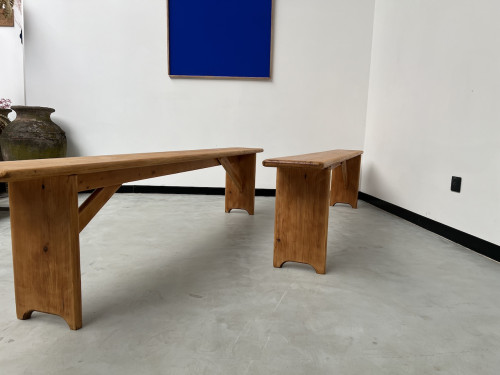 Paire de bancs en pin, DLG Charlotte Perriand, vue 13